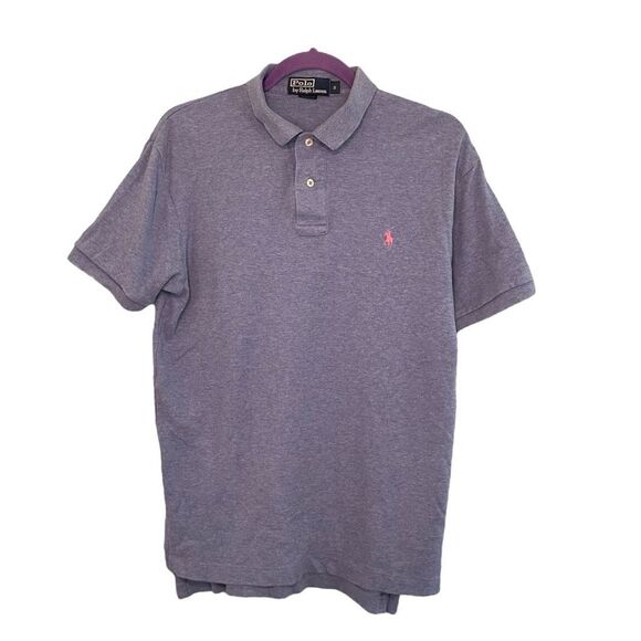 Polo Ralph Lauren Classic Fit Polo Shirt Washed Blue Soft Cotton Knit Short Slee - Picture 1 of 5